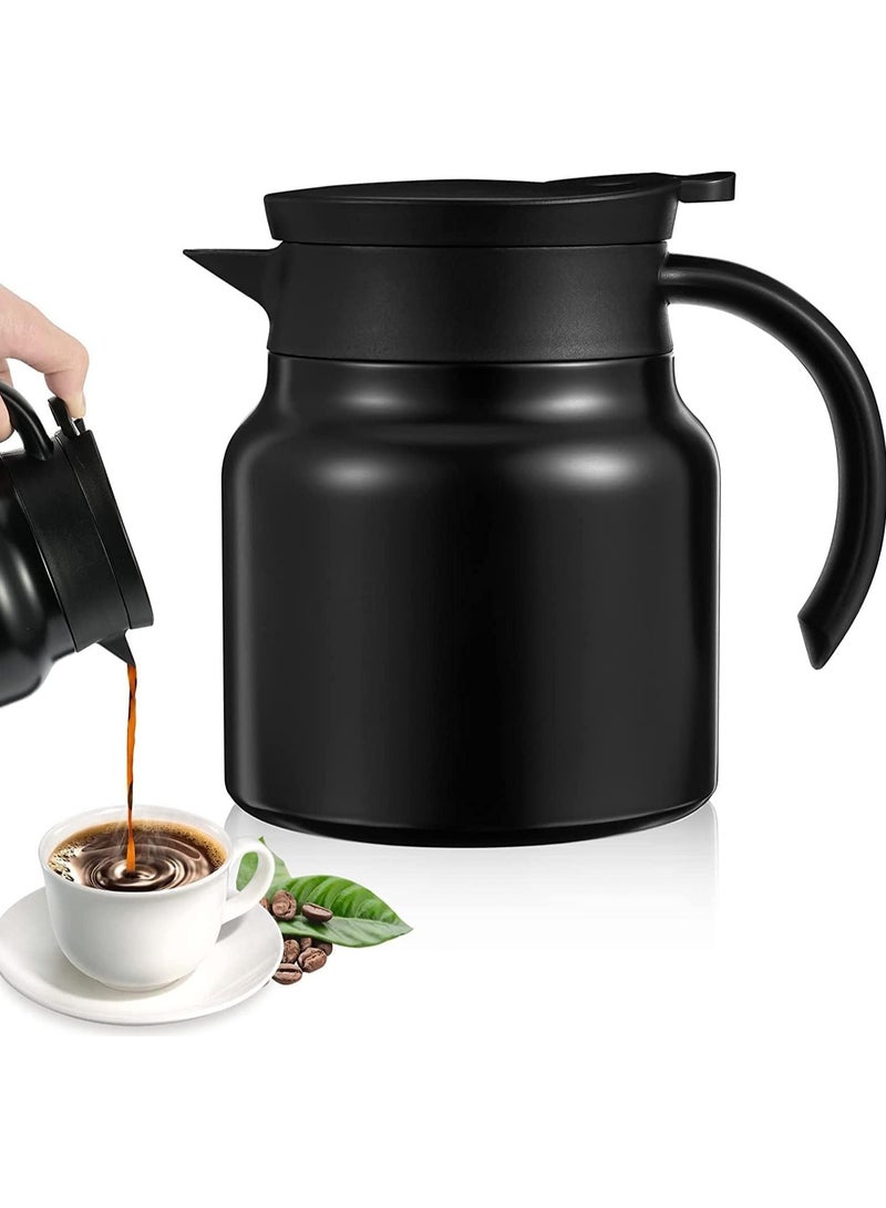 DUNISO Thermal Coffee Carafe,Stainless Steel Insulated Vacuum Thermos,Double Walled Vacuum Jug,with Temperature Display,Long-Lasting Insulation,Drop-Resistant and Durable,for Coffee, Tea, Hot and Cold Drinks,800ML - Image 1